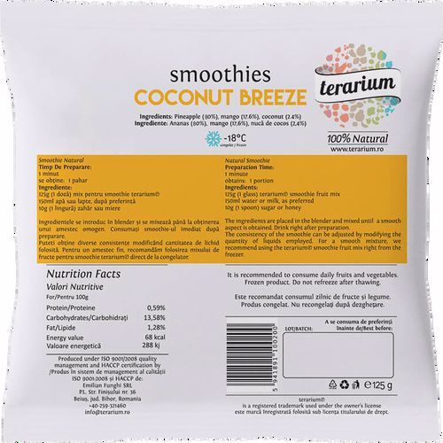 terarium.ro TERARIUM SMOOTHIES COCONUT BREEZE 125GR