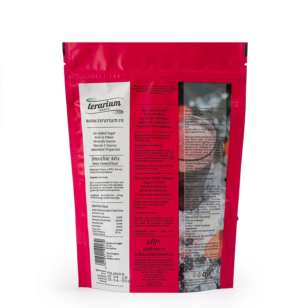 TERARIUM MONTE MIX FRUCTE SMOOTHIE 600GR